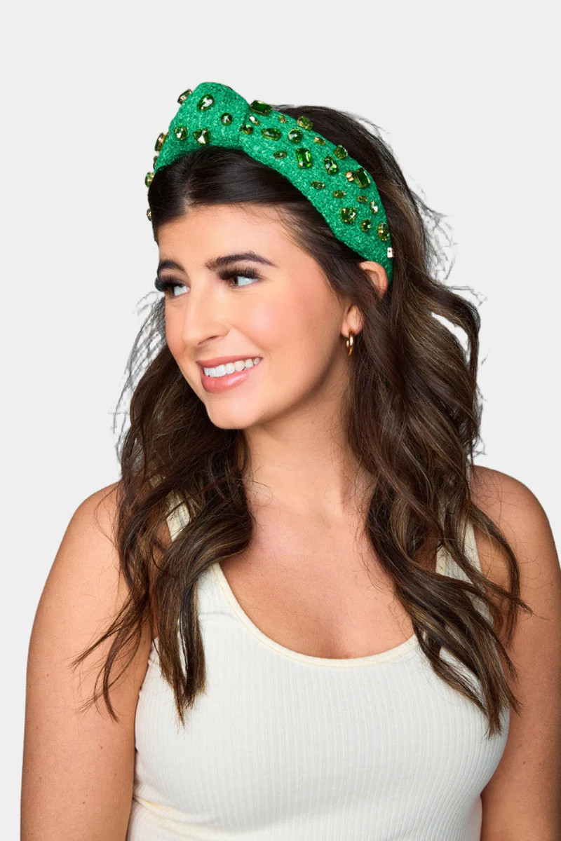 Brianna Cannon xx BL | Eleanor Tweed Headband | Green | BuddyLove