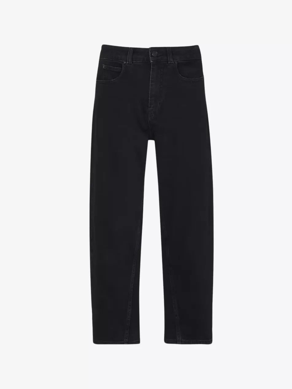 Barrel-leg high-waist stretch-denim jeans | Selfridges