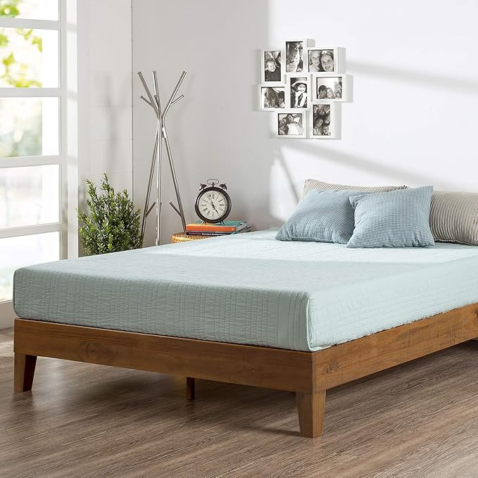 ZINUS Alexis Deluxe Wood Platform Bed Frame / Solid Wood Foundation / No Box Spring Needed / Wood... | Amazon (US)