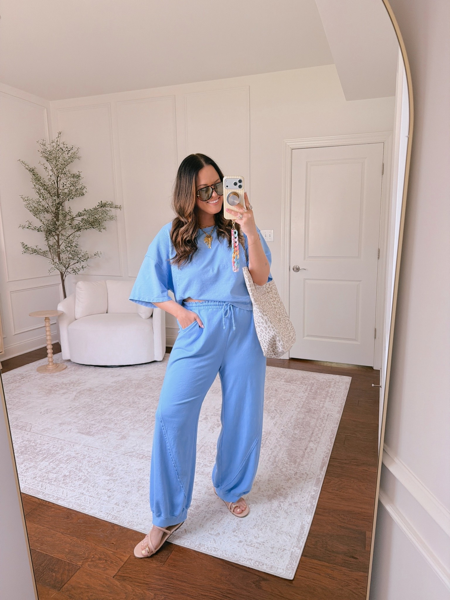 Obsessed with this aerie matching set.. wearing a large in both pieces

#LTKootd #LTKmomlife #LTKMidsize