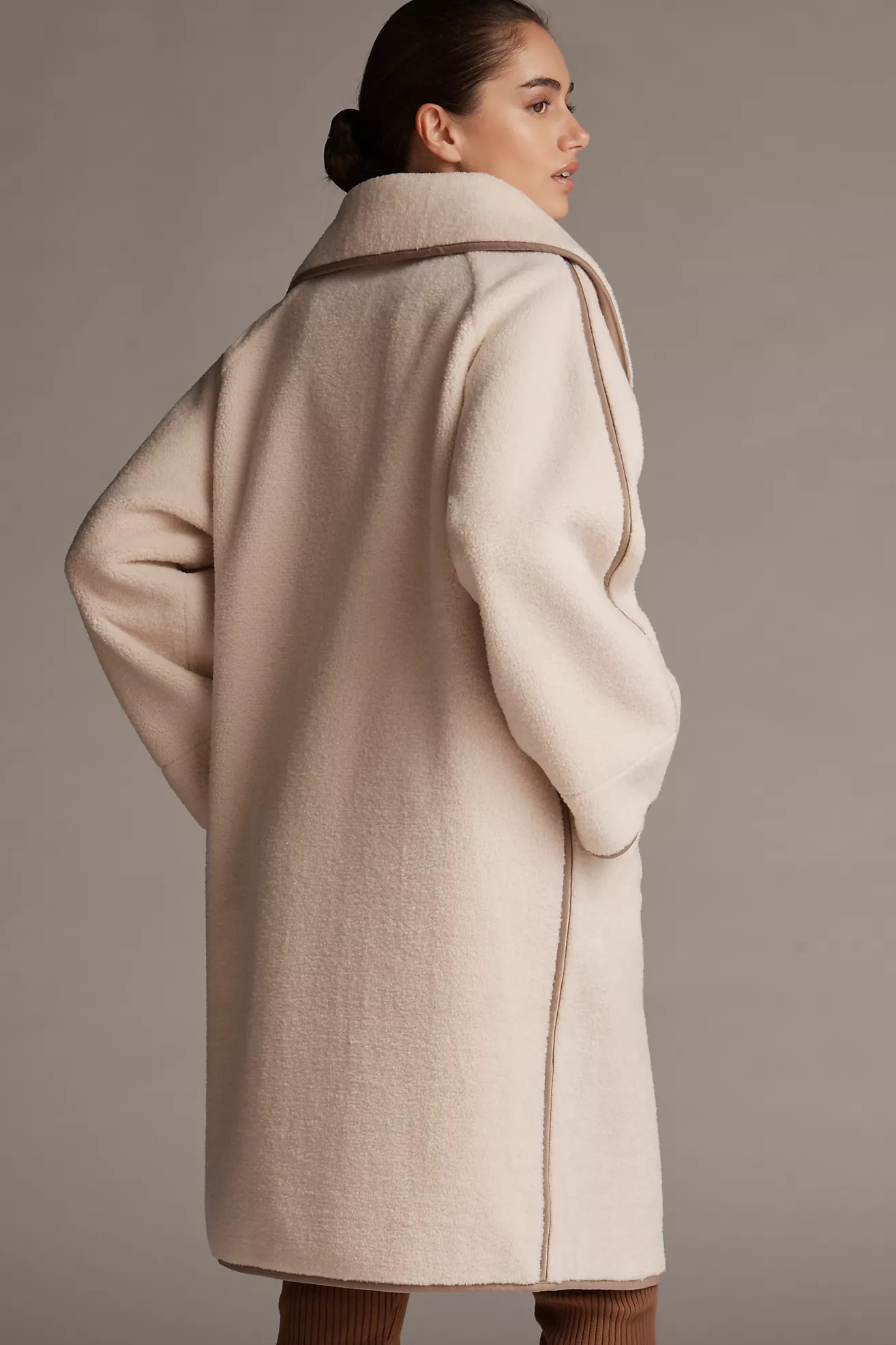 Varley Romane Boxy Faux-Shearling Jacket | Anthropologie (US)
