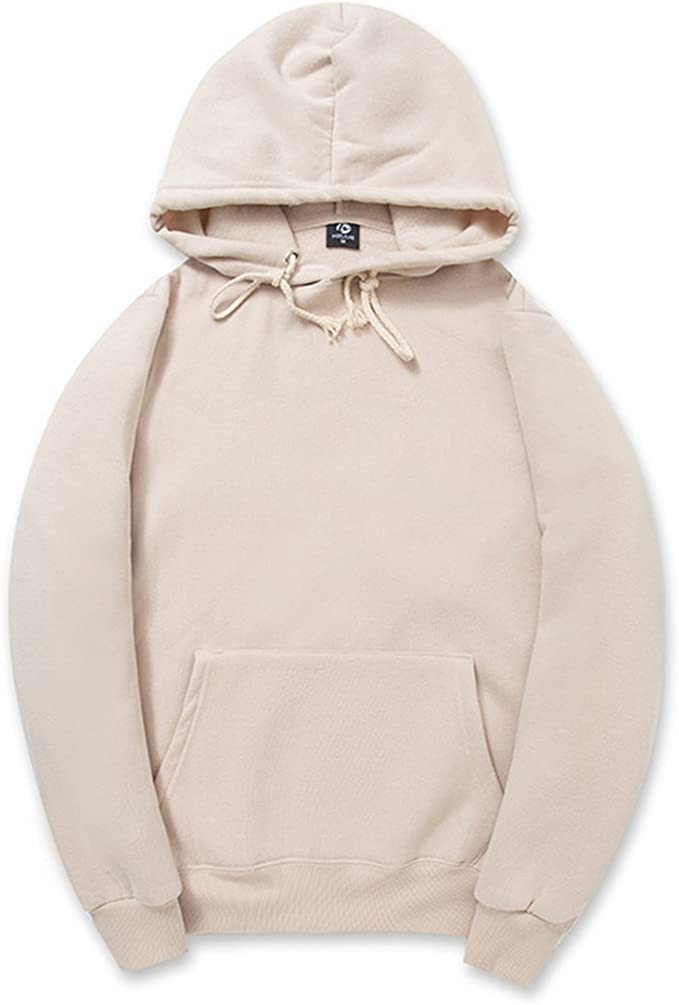 CORIRESHA Simple Style Soft Cotton Plain Color Hoodie Long Sleeve Drawstring Hooded Sweatshirt Ap... | Amazon (US)