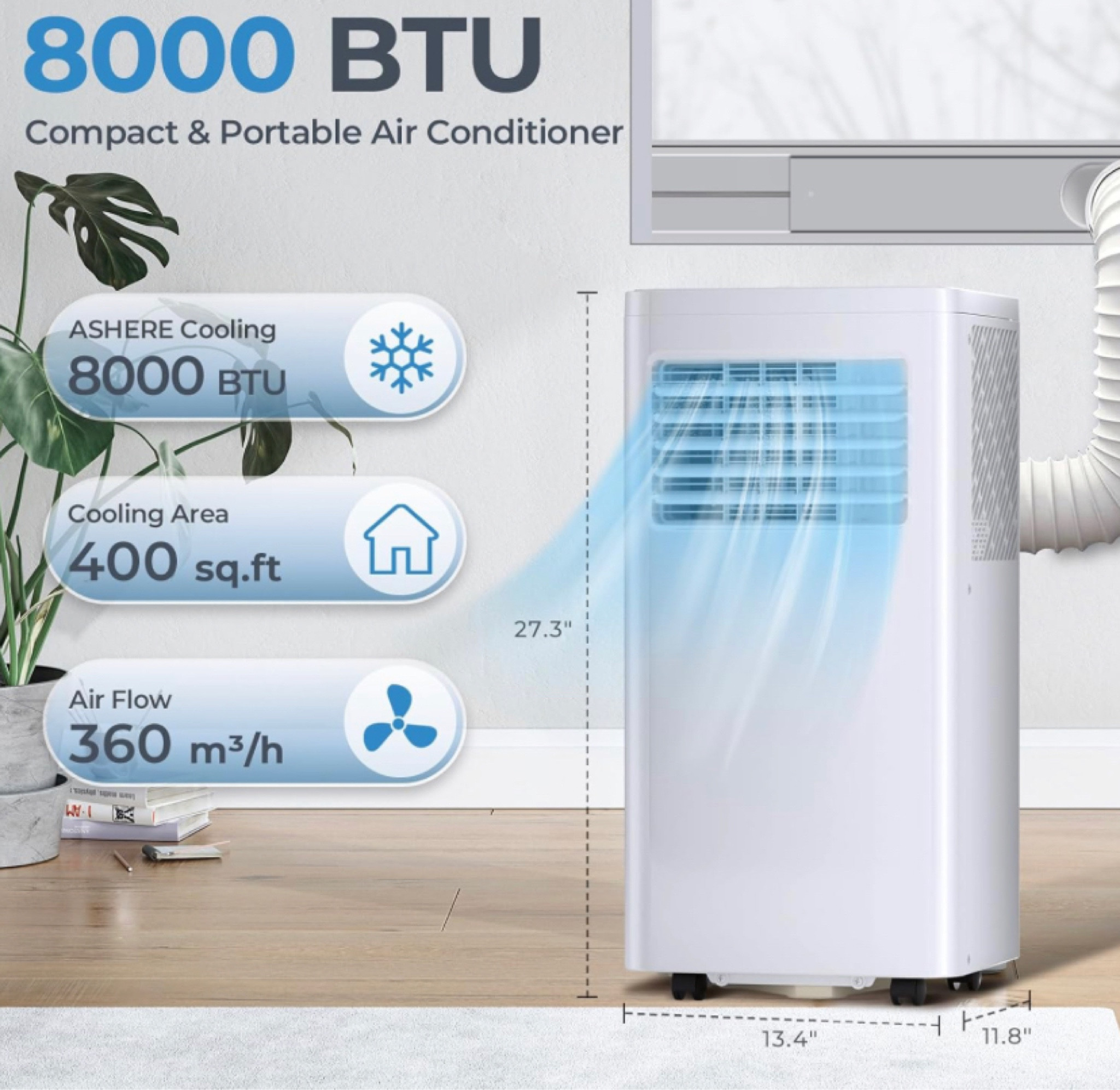 R.W.FLAME Portable Air Conditioner, 8000 BTU 3 in 1 Portable AC Unit for Room Up to 350 Sq.Ft With Remote Control, 24H Timer & Sleep Mode, Window Venting Kit, for Bedroom, Living Room, Office #ac #airconditioner #airconditioning #hot #heat #cold #icecold 

#LTKsalealert #LTKGiftGuide #LTKhome