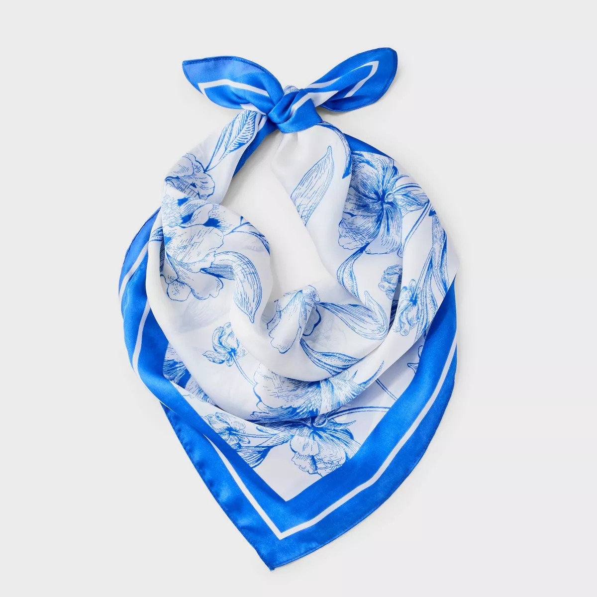 Garden Party Floral Print Bandana Scarf - A New Day™ Blue | Target