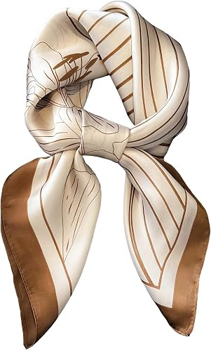 Silky Scarf for Women Lightweight Satin Bandanas Neck Hair Wrap For Sleeping Head Scarves 27.5" | Amazon (US)