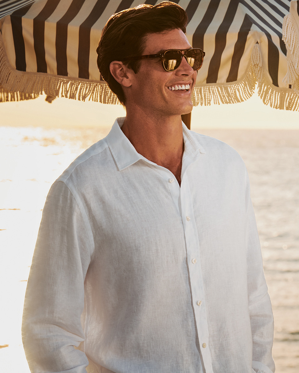 Pure Linen Shirt \u2013 White | Charles Tyrwhitt