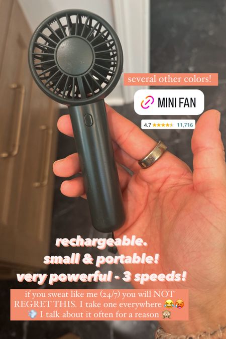 The #1 summer purchase if you’re sweaty 24/7 like me 😂🥵💨 rechargeable portable fan / 3 speeds! I take it everywhere! Under $10!

Amazon finds / travel must have / beach essentials / Holley Gabrielle / Dan 

#LTKSeasonal #LTKTravel #LTKFindsUnder50