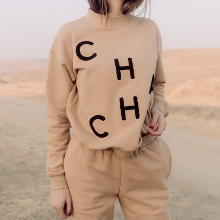 CHA CHA - Tan Sweatshirt- Ship Date 01/15 | EllandEmm