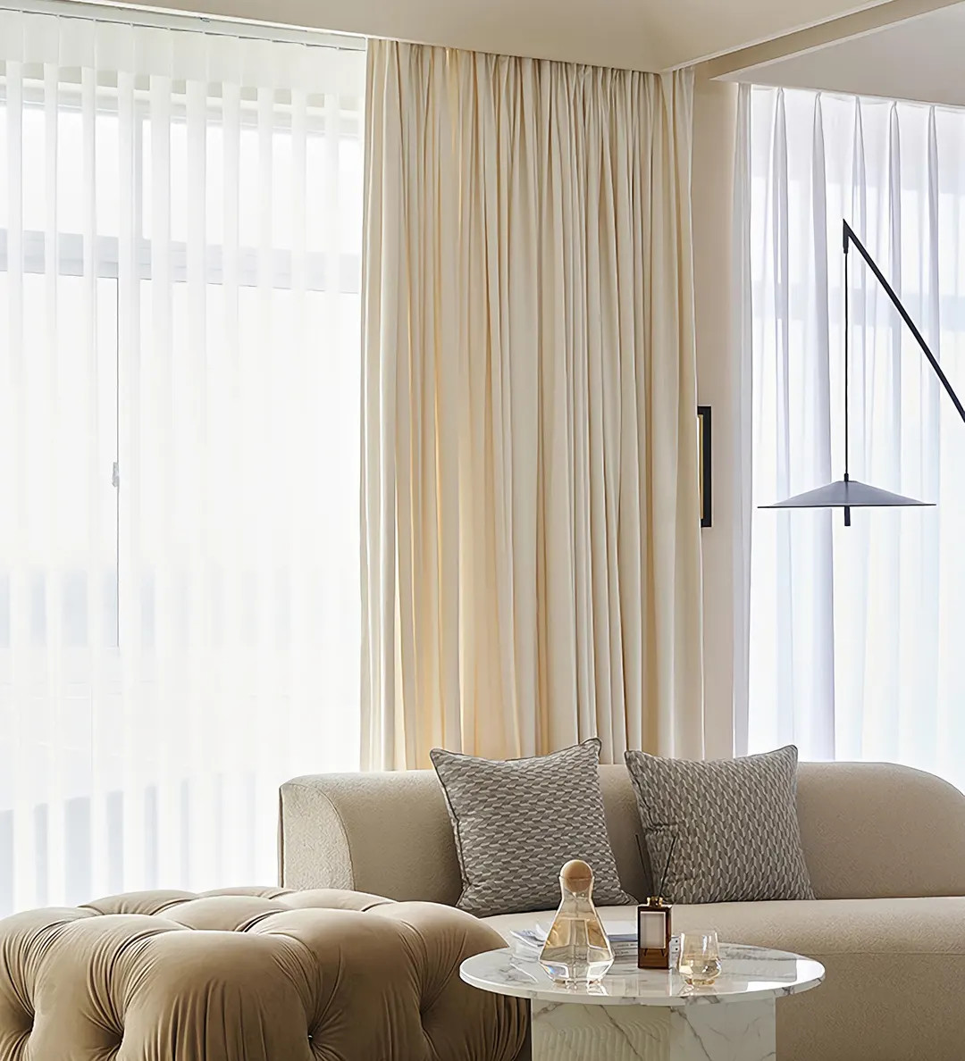 Pair of Luxury Velvet Curtains - Beige Ivory Window Drapes - Custom Made - Etsy | Etsy (US)