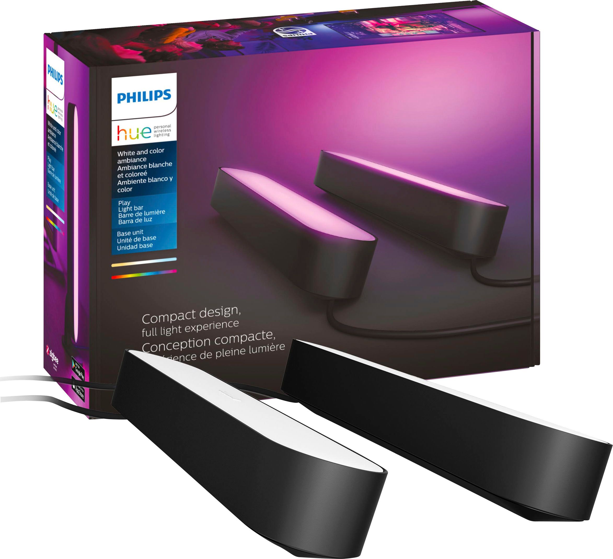 Philips Hue Play Smart LED Bar Light (2-Pack) White and Color Ambiance 7820230U7 - Best Buy | Best Buy U.S.