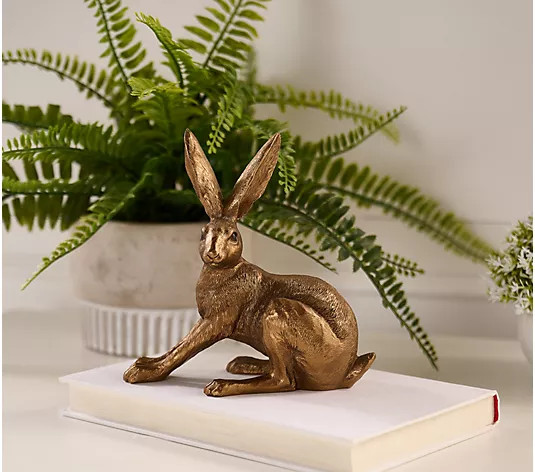 Cozy Cottage by Liz Marie Resin Sitting Bunny | QVC