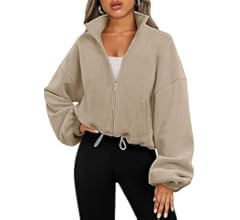 AUTOMET Womens Zip Up Hoodies Oversized Sweatshirts Long Sleeve Crop Sherpa Fall Outfits Fashion ... | Amazon (US)