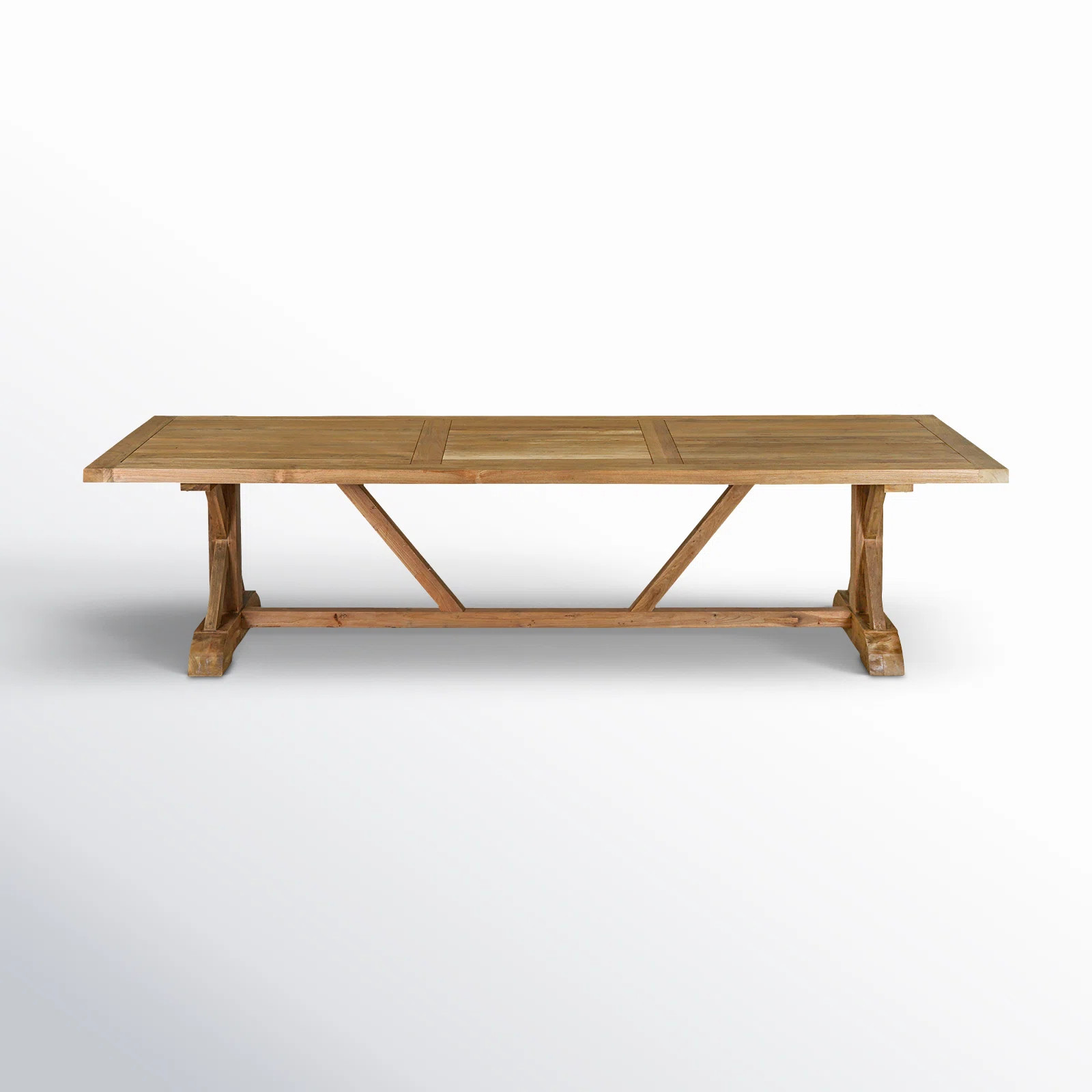 Three Posts™ Matherville Teak Solid Wood 10 - Person Dining Table "& Reviews" | Wayfair | Wayfair North America