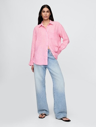 100% Linen Oversized Shirt | Gap (US)