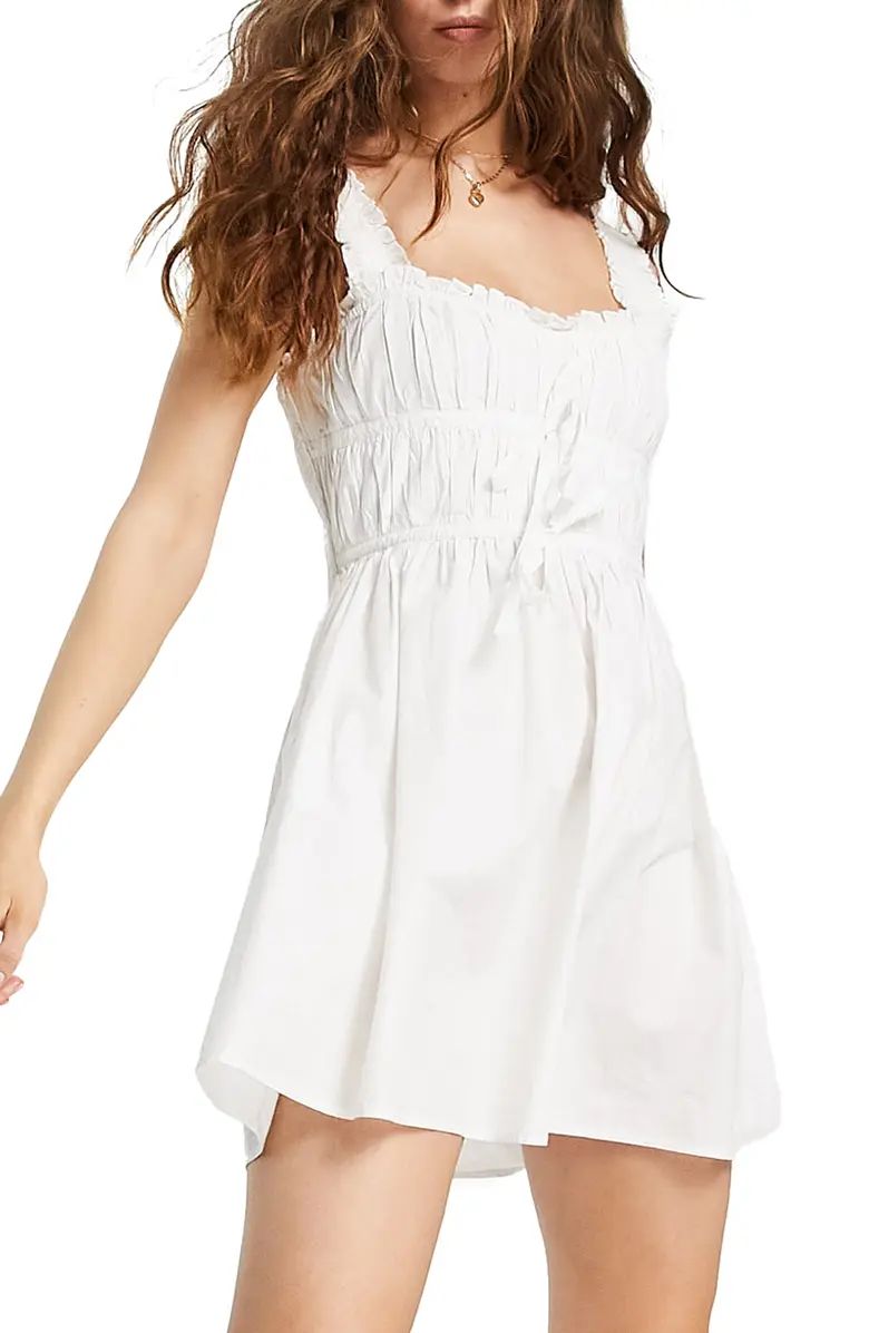 Ruched Cotton Poplin Dress | Nordstrom