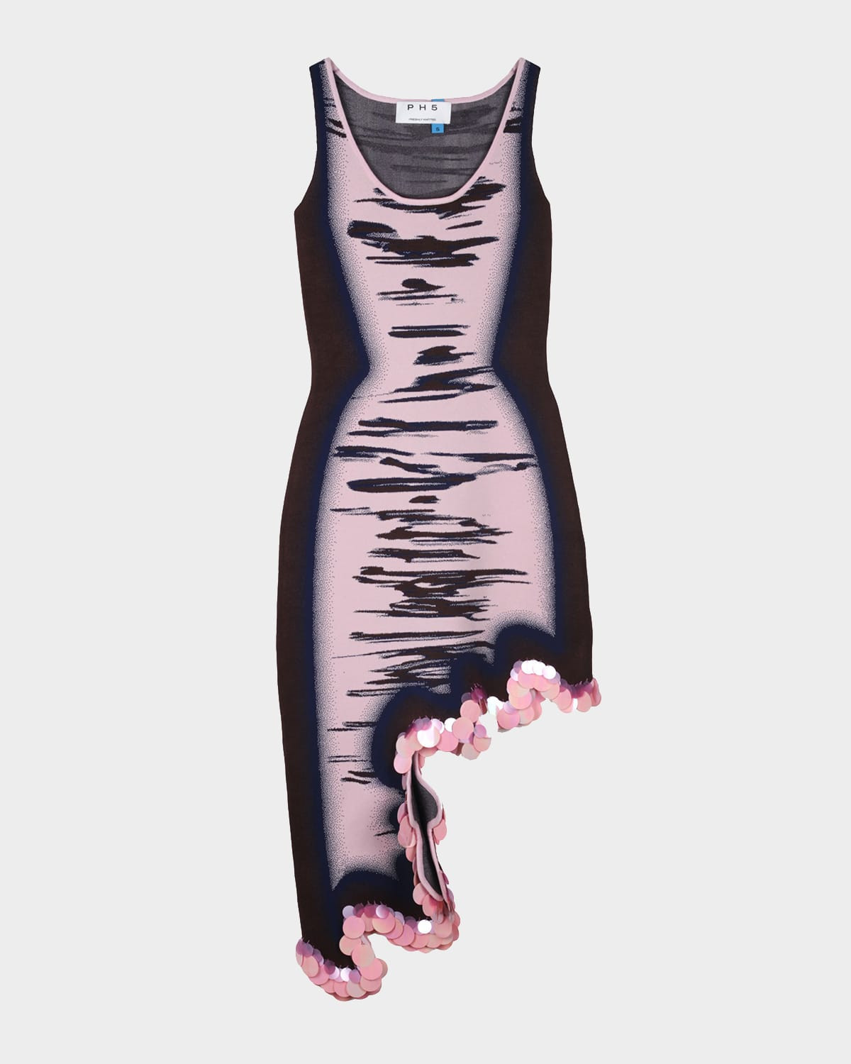 Robin Wavy High-Low Reversible Midi Dress | Neiman Marcus