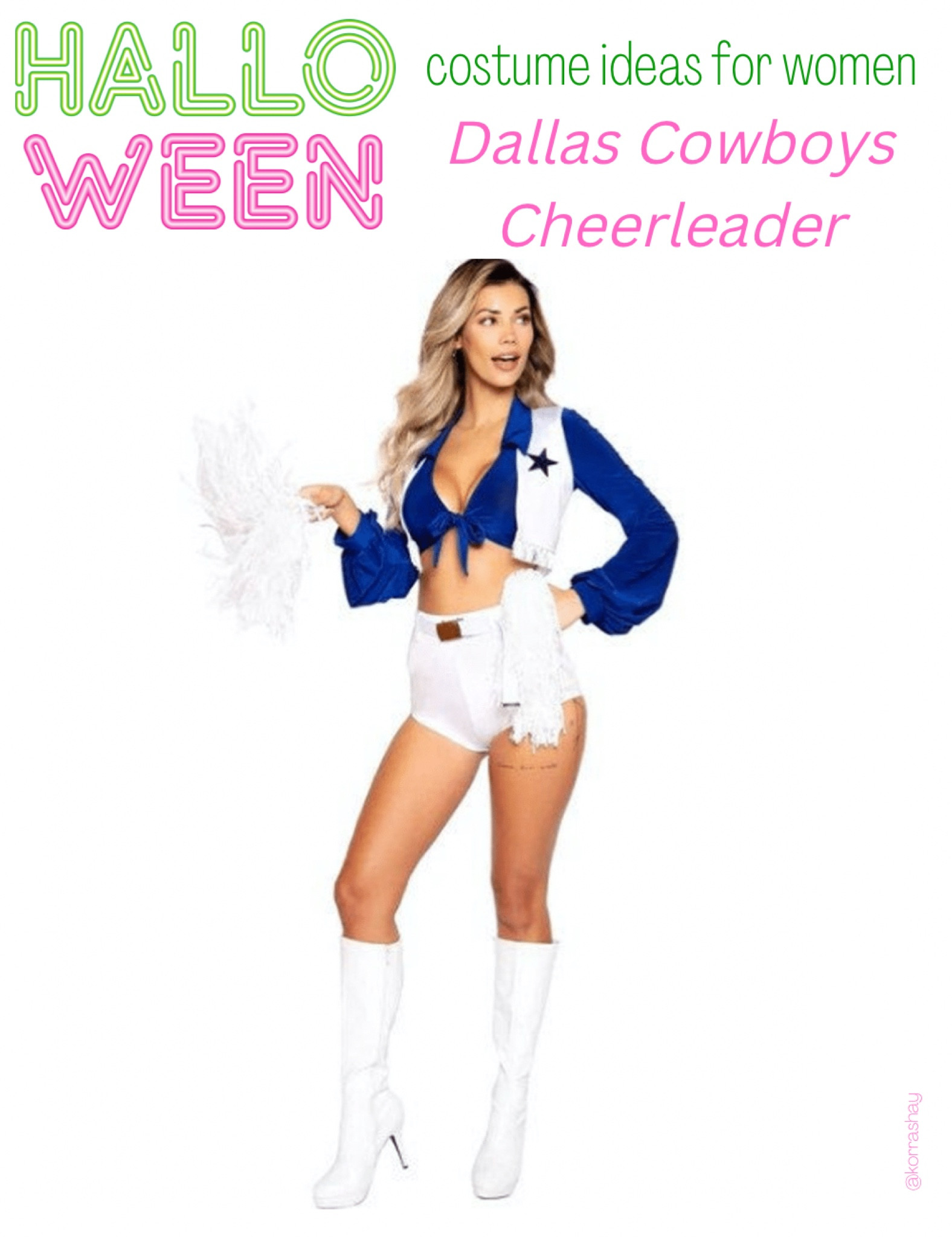 Halloween costume ideas for women: Dallas cowboys cheerleader

🏷 Halloween ideas, women Halloween costumes, adult Halloween costumes, simple Halloween costumes, funny Halloween costumes

#LTKSeasonal #LTKstyletip #LTKHalloween