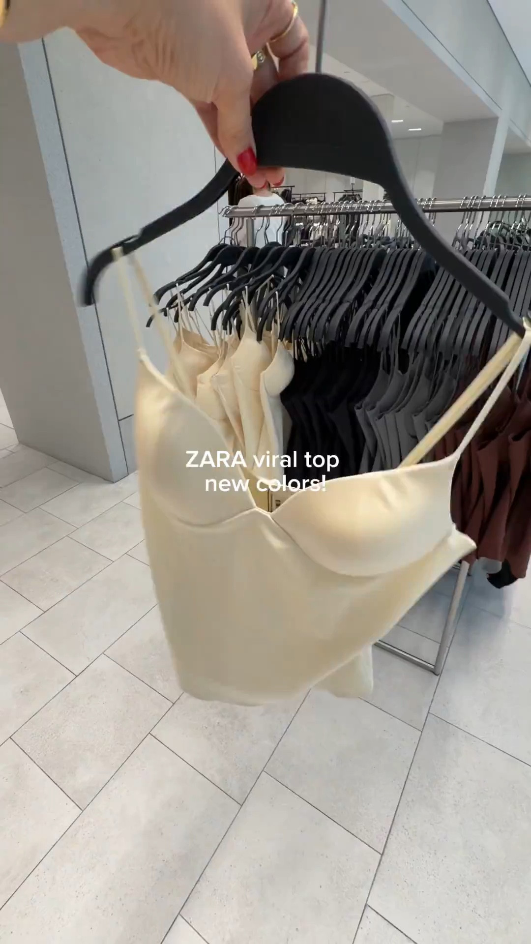 @Zara viral top - new colors are in! Built-in cup lining and adjustable straps. Wearing size M - fits 34C bra size. Got it in every color! Perfect top for a date night. 
#top #zara #viral #polyamide #cutetop #datenightoutfit 

#LTKSeasonal #LTKootd #LTKgrwm


#LTKSaleAlert #LTKMothersDay #LTKFestival
