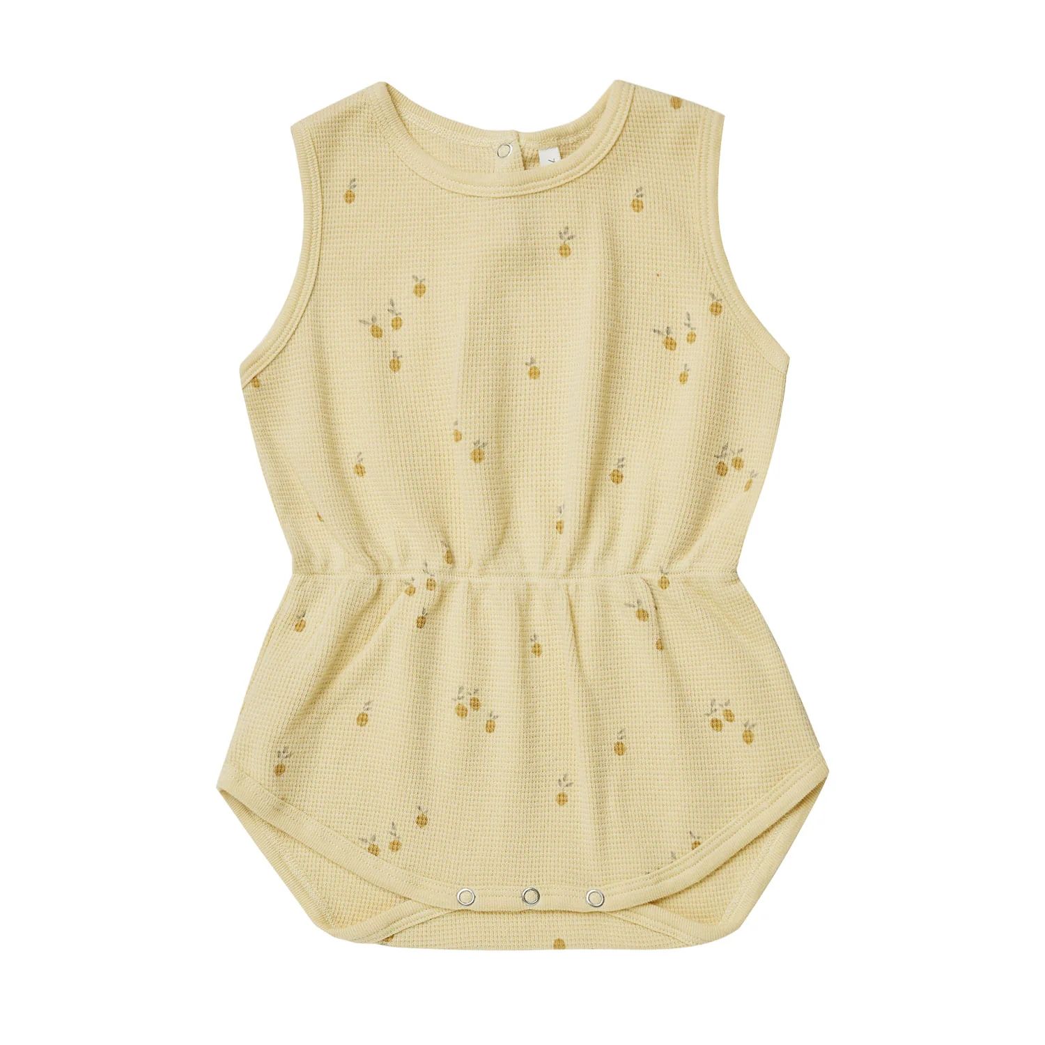 Rylee and Cru Cinch Playsuit - Lemons - Natural | The Baby Cubby | The Baby Cubby