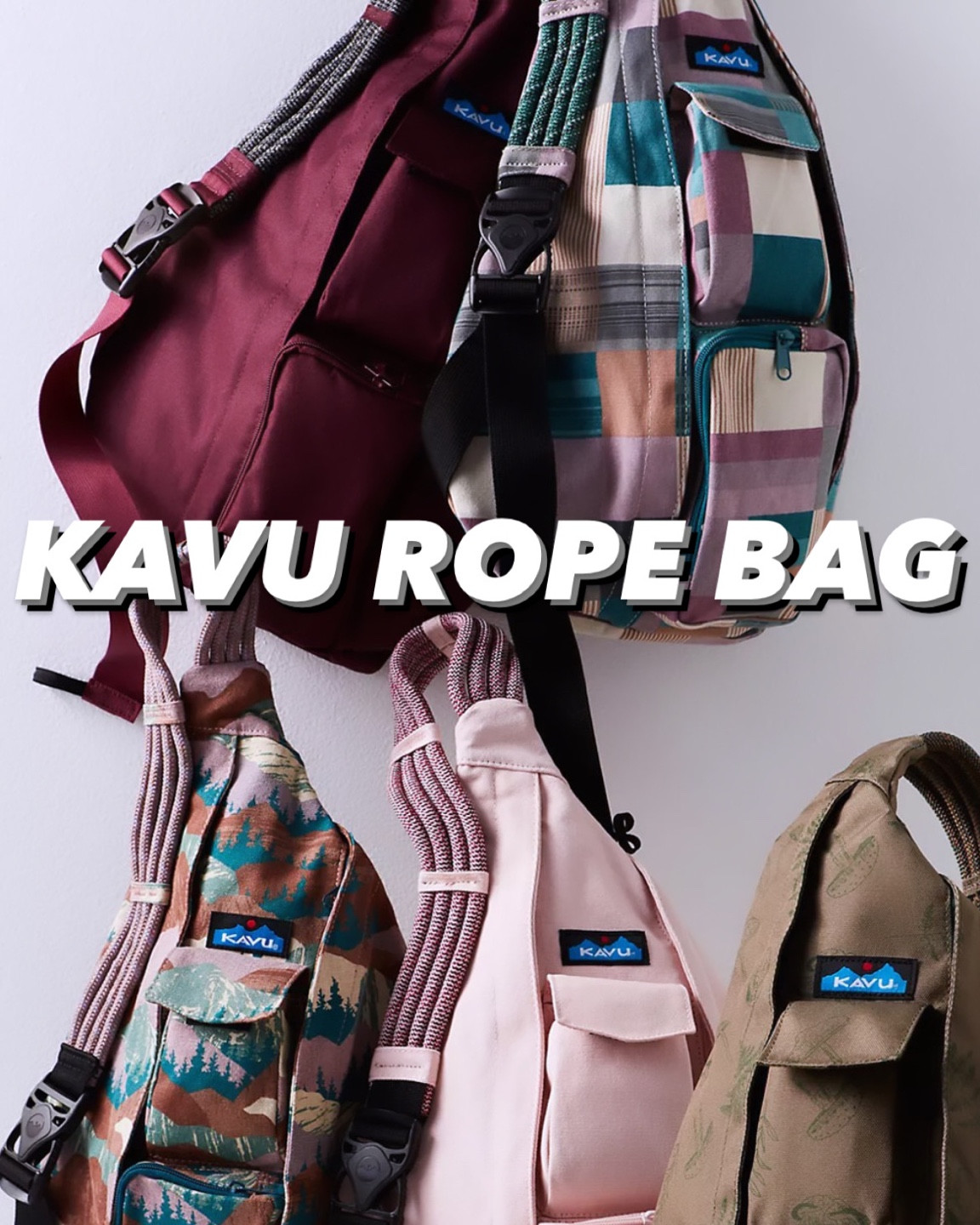 Free People Kavu Rope Bag in Pink