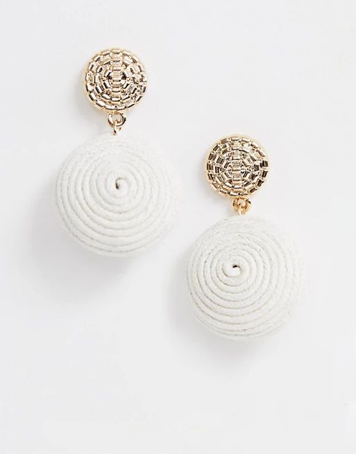 ASOS DESIGN earrings with rope drop in gold tone | ASOS US