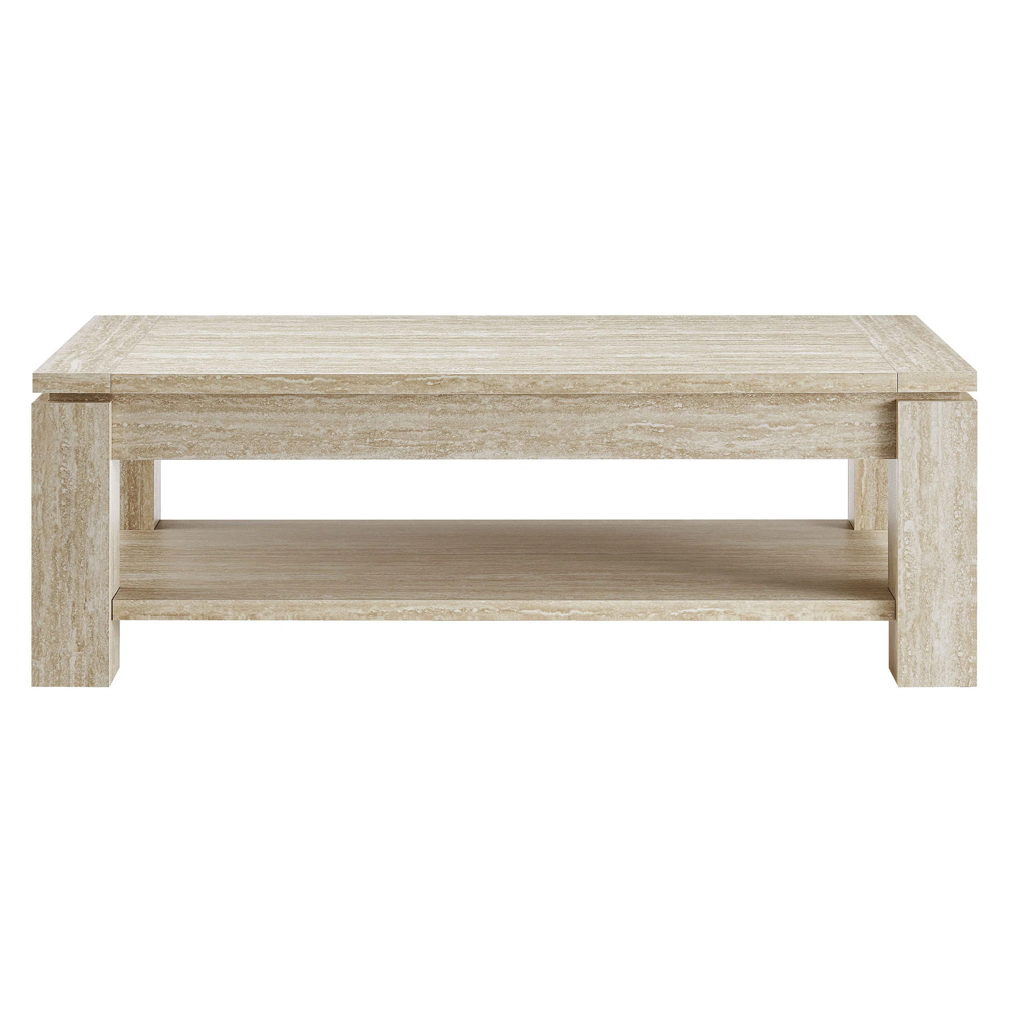 Hollis Travertine Coffee Table In Travertine | Wayfair North America
