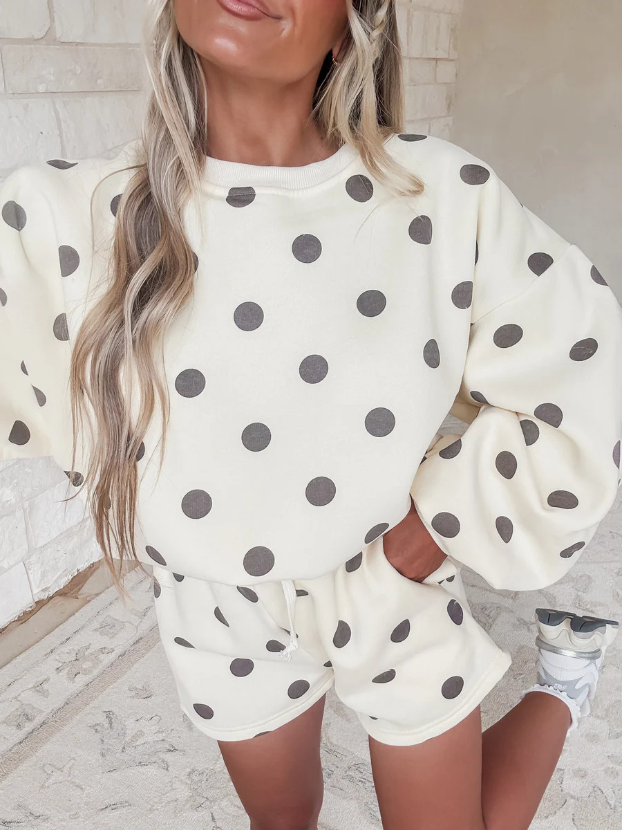 Radiant Vibes Polka Dot Fleece Set | CK Squared Boutique