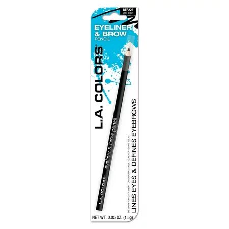 L.A. Colors Eyeliner & Brow Pencil, Very Black | Walmart (US)