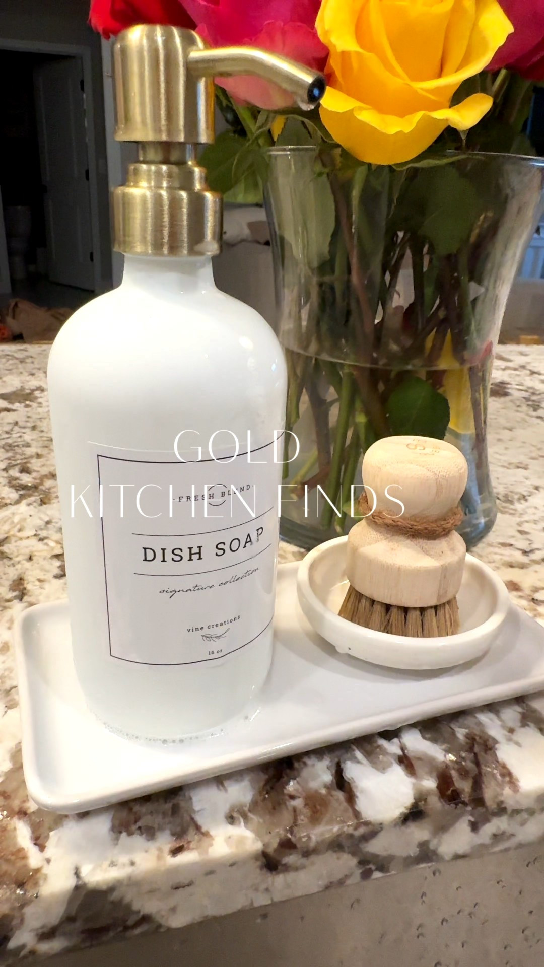 Shopping for gold kitchen decor or champagne gold kitchen accessories?
Here are the best finds:
• Gold touch faucet
• Gold cabinet pulls
• Gold wall hooks
• Soap dispensers
• Gold coffee maker + stirring spoons
• Gold silverware
• Syrup dispensers
• Marble + gold trays
• Peel-and-stick backsplash (textured-wall friendly)

#LTKHome