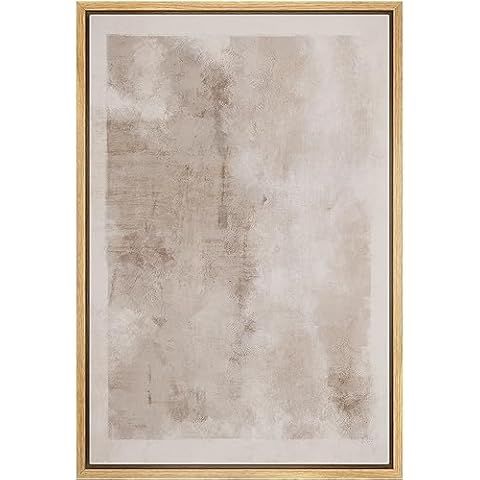 SIGNWIN Framed Canvas Print Wall Art Faded Textured Brown & White Color Blocks Abstract Illustrat... | Amazon (US)