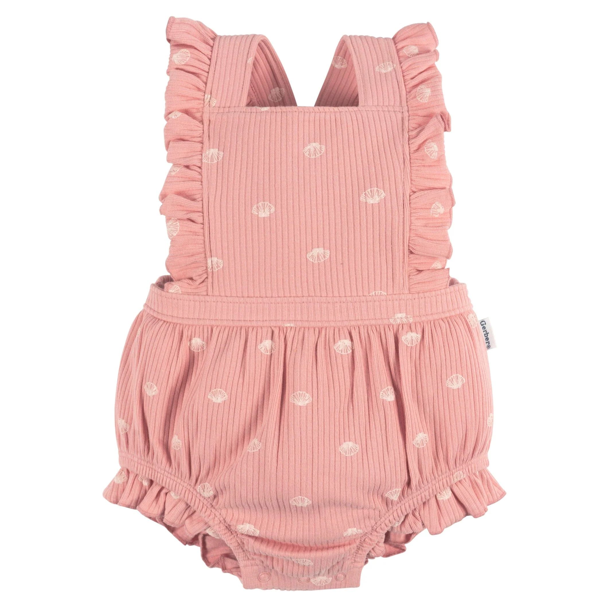Baby Girls Seashell Bubble Romper | Gerber Childrenswear
