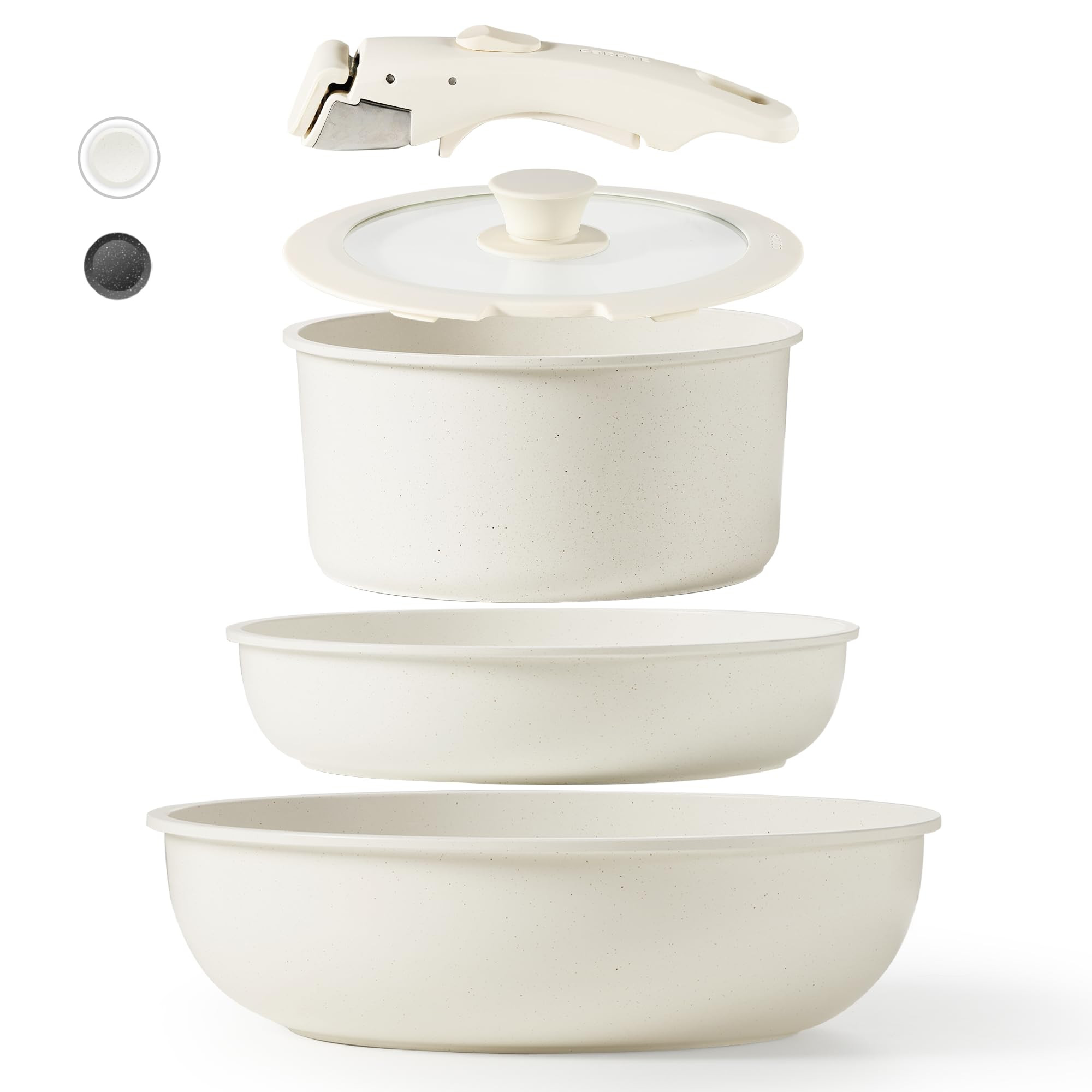 CAROTE Nonstick Cookware Sets, Non Stick Pots and Pans Set Detachable Handle, Kitchen Cookware Se... | Amazon (US)