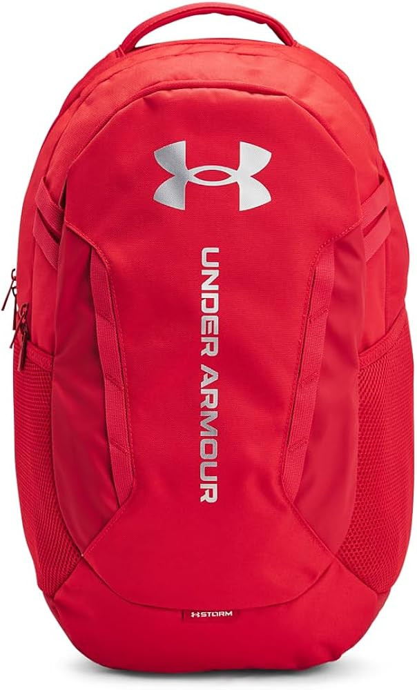 Under Armour Unisex-Adult Hustle 6.0 Backpack, (600) Red/Red/Metallic Silver, One Size Fits Most | Amazon (US)
