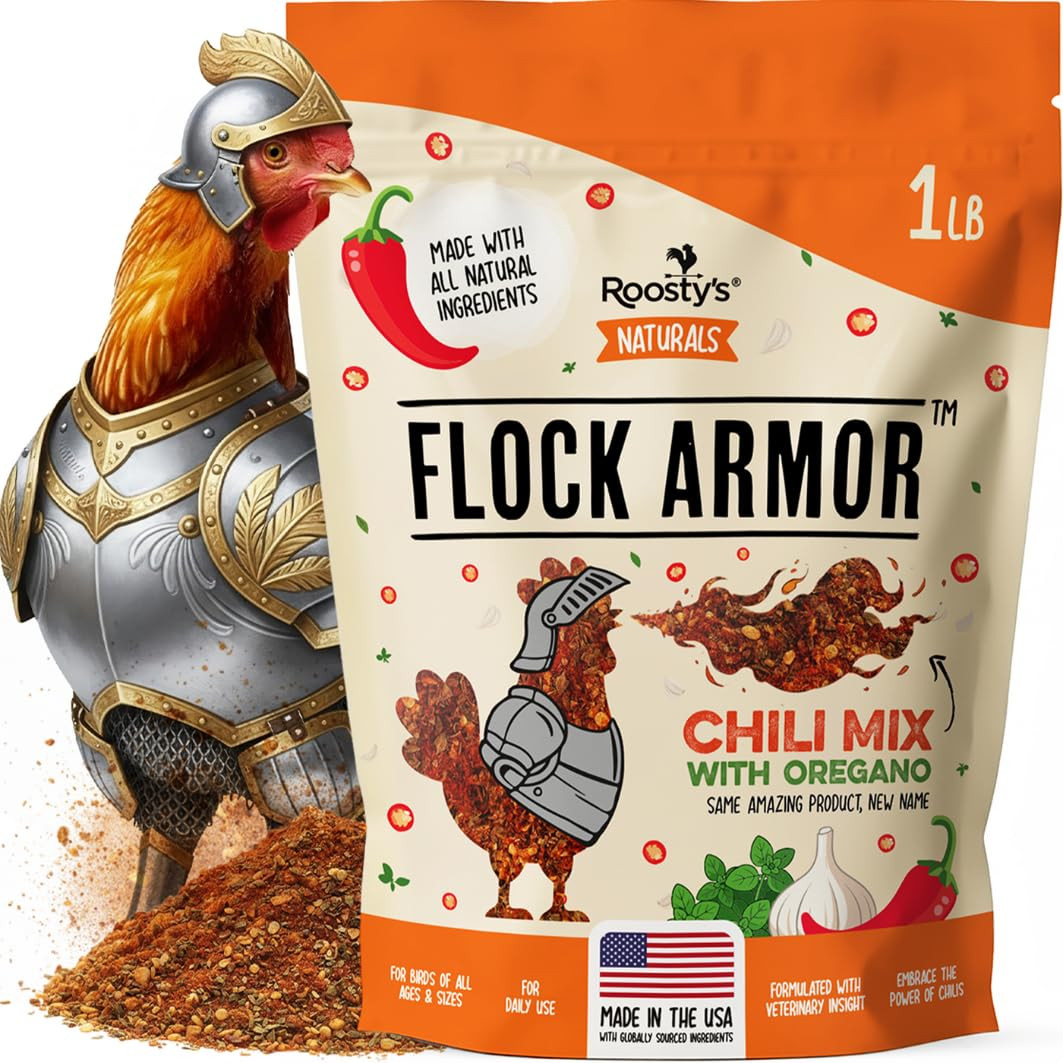 Roosty's Naturals Flock Armor - Chicken De-Wormer Powder - Chili Mix | XL 1LB Pouch | All-Natural... | Amazon (US)