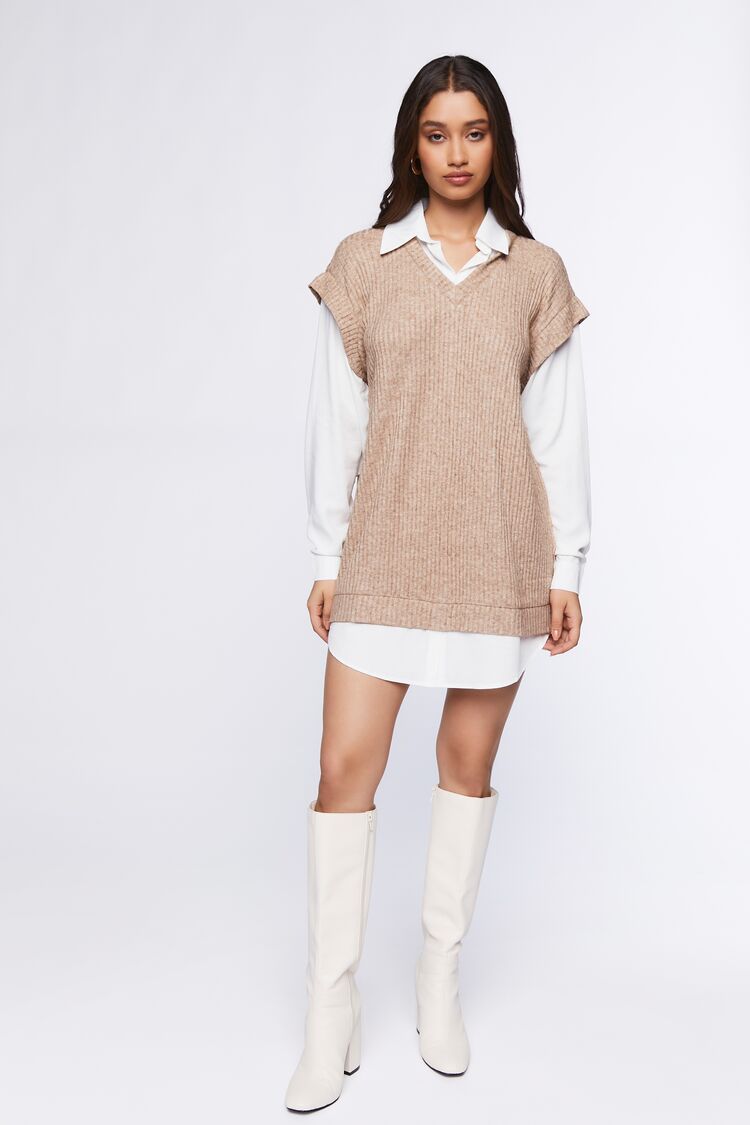 Sweater Vest & Shirt Combo Dress | Forever 21 (US)