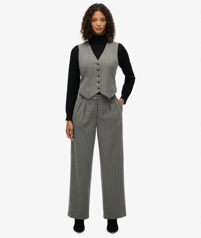 Mid Rise Pinstripe Trousers | Superdry (UK)