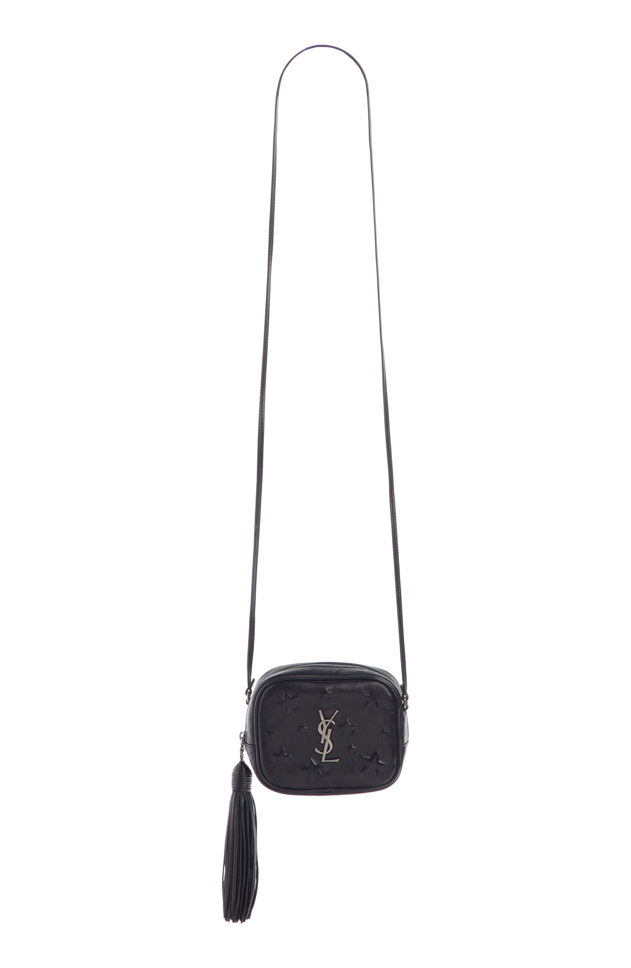 Saint Laurent Mini Blogger Star Embossed Leather Crossbody Bag - | Nordstrom