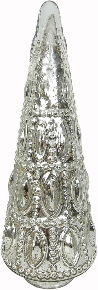 Tabletop, Centerpiece, Decorative Christmas Tree Beaded 7 Inch Width X 18 Inch Height Mercury Gla... | Amazon (US)
