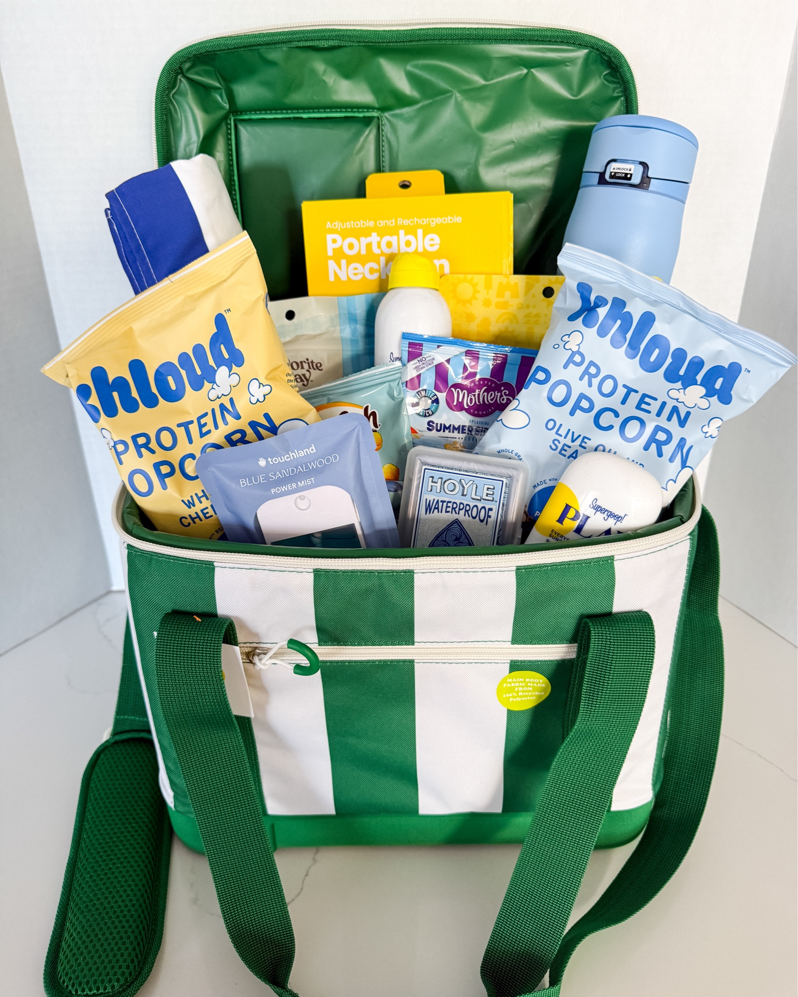 The ultimate summer survival kit for your favorite teacher or coach— I packed this striped cooler with all the good stuff so it's ready to gift! ☀️ @Target 

 #teachergiftidea #giftbasket #endofschoolyear