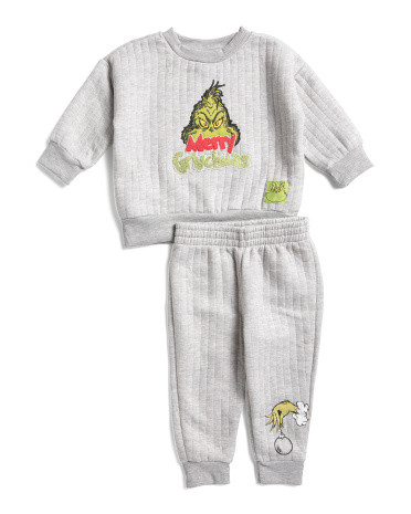 Infant Boy 2pc Quilted Fleece Set | TJ Maxx