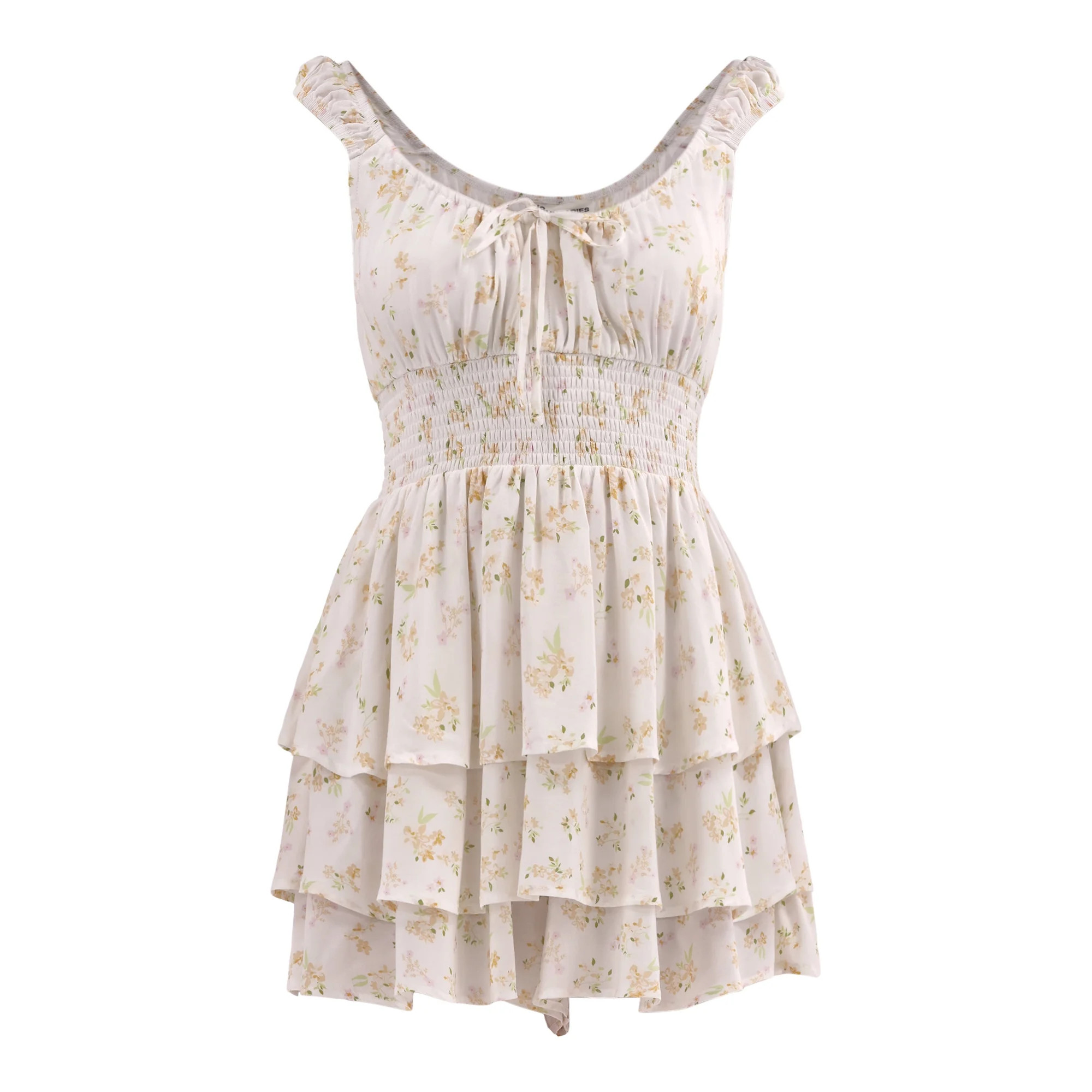 No Boundaries Romper with Puff Sleeves, Women's | Walmart (US)