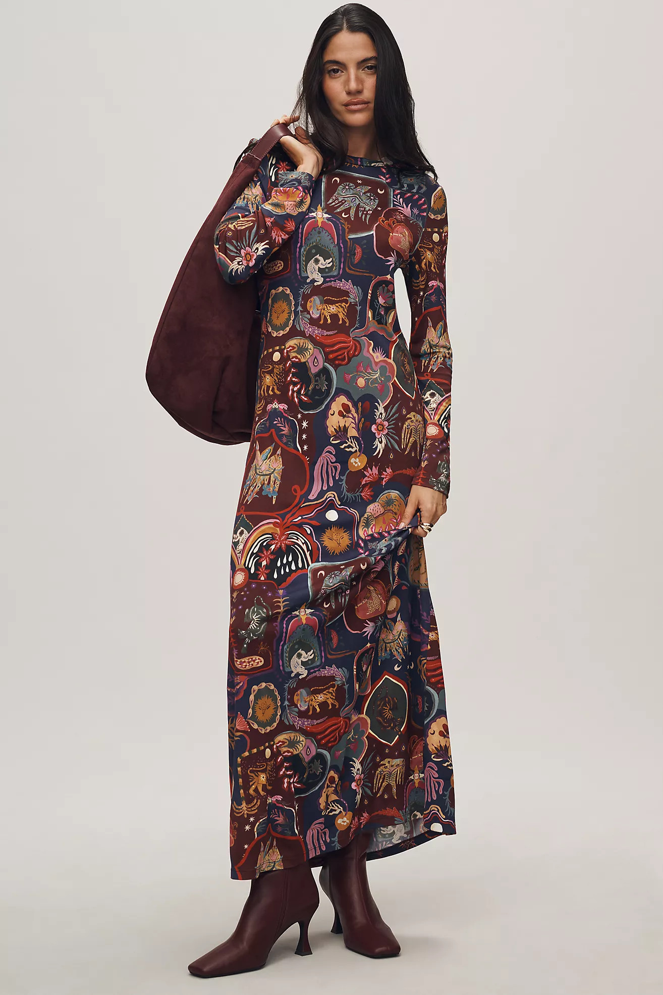 Farm Rio Surreal Fitted Maxi Dress | Anthropologie (US)