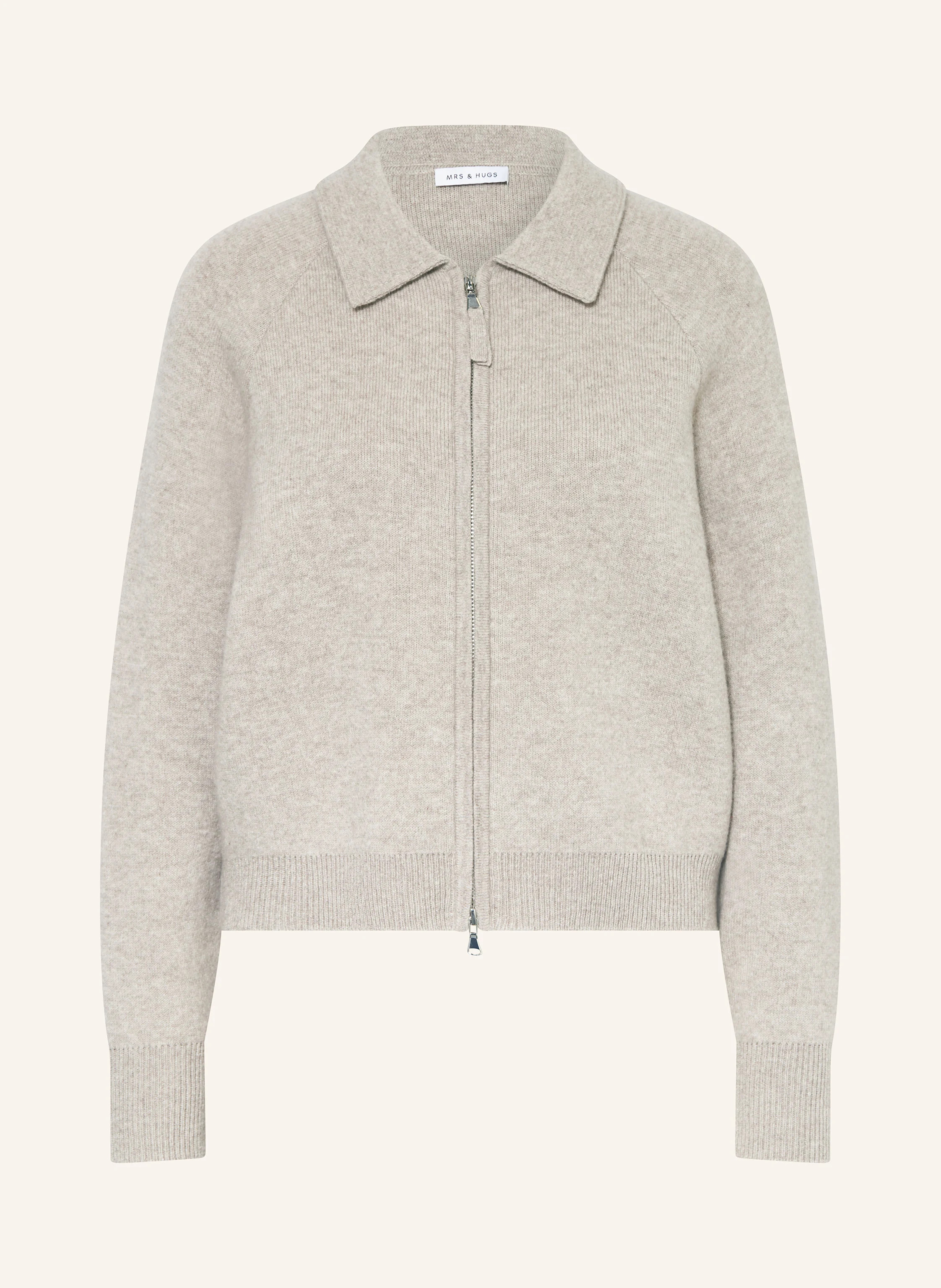 MRS & HUGS Strickjacke mit Cashmere in taupe | Breuninger (DACH)