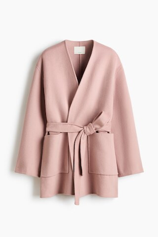 H & M - Handmade Wool-Blend Coat - Pink | H&M (US + CA)