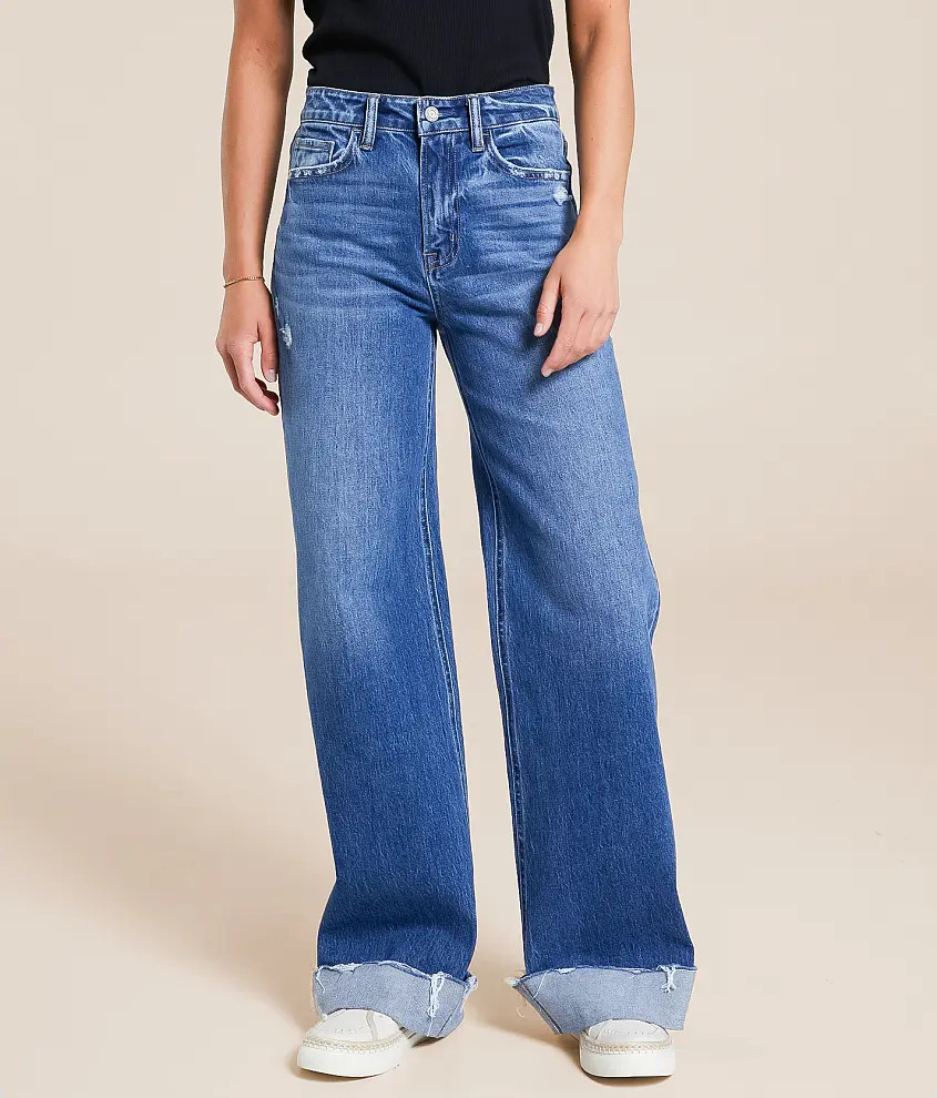 Kris Baggy Wide Leg Cuffed Jean | Buckle
