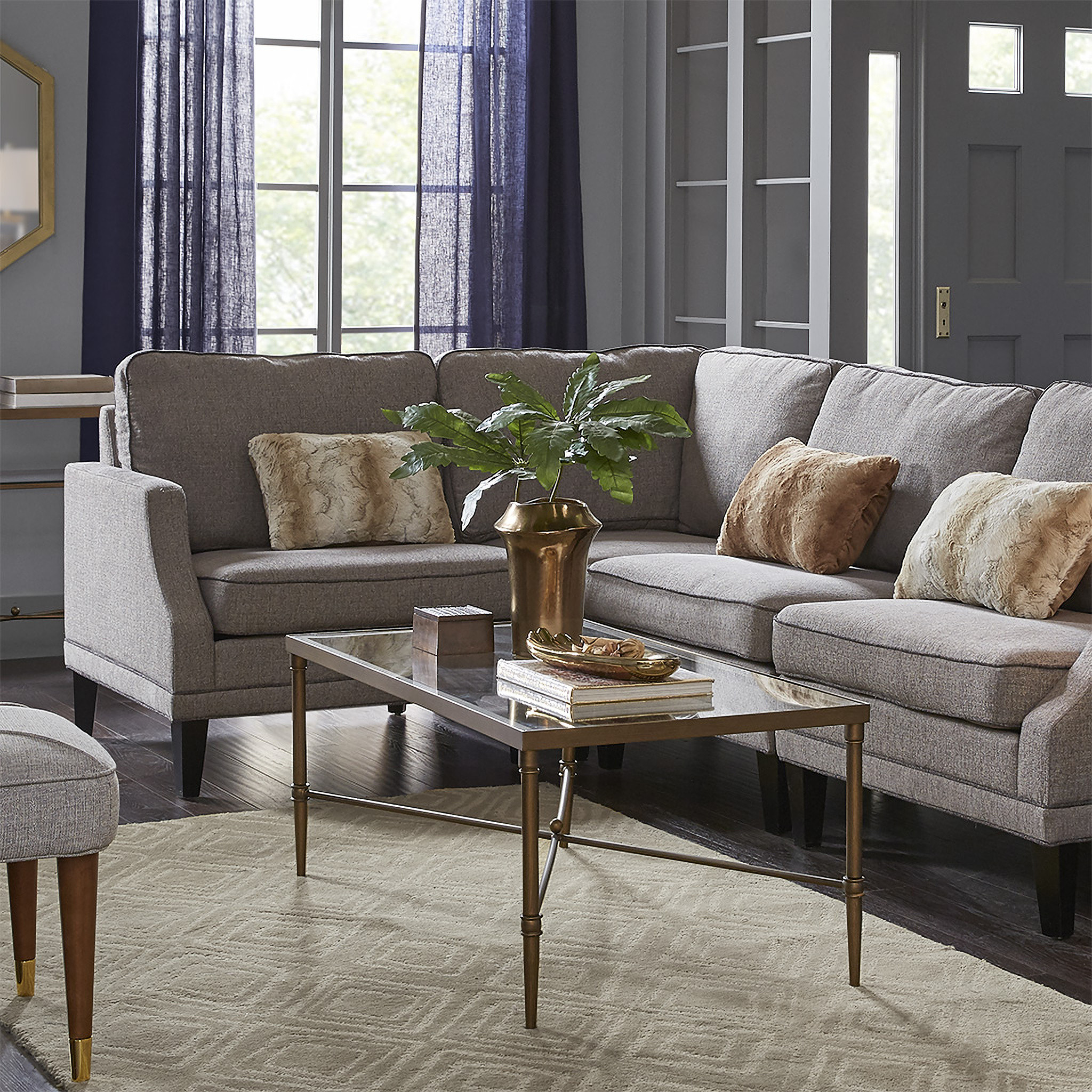 Porter Rectangle Coffee Table In Bronze | 1stopbedrooms