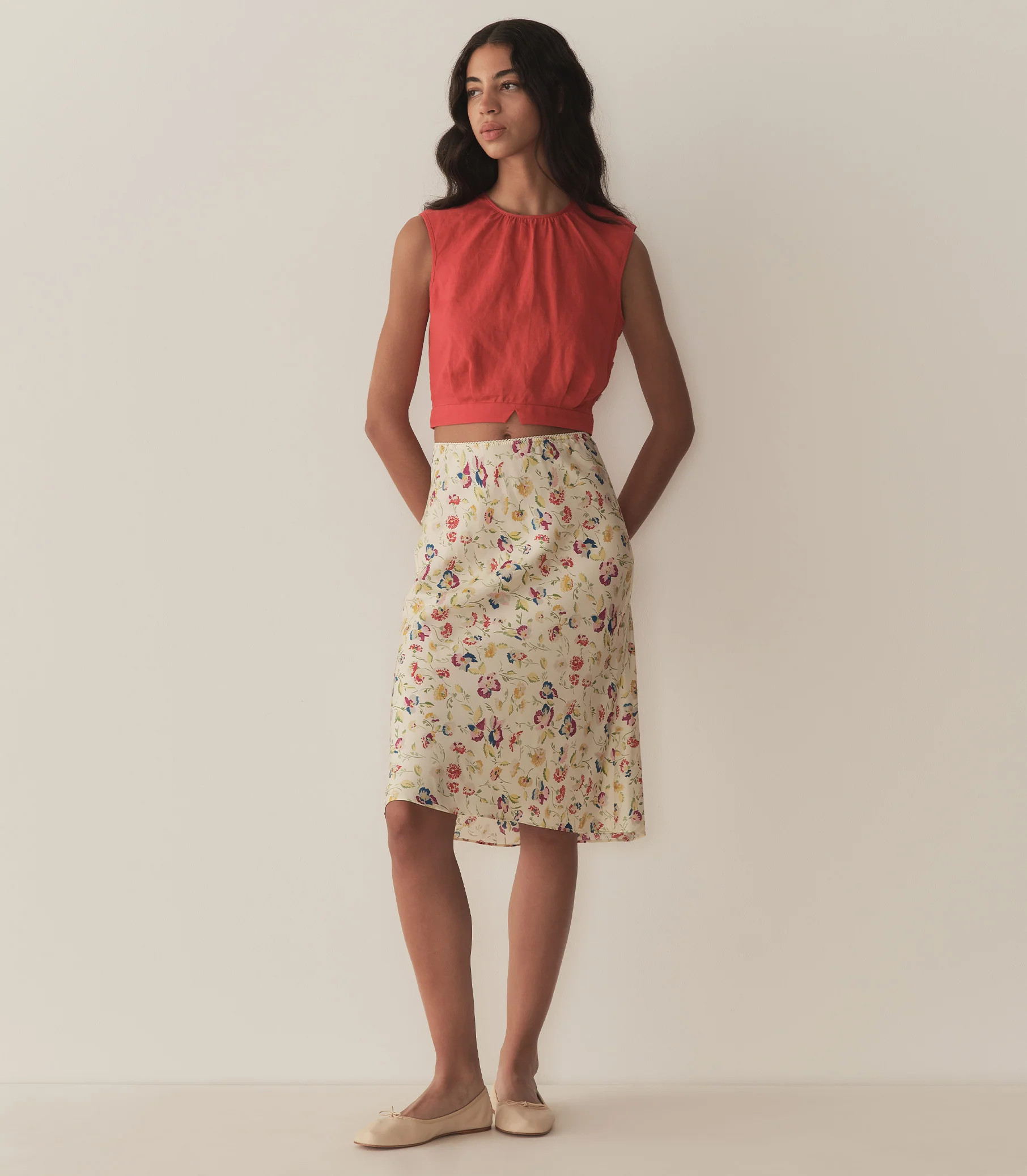 Elowette Skirt - Windswept Blooms | DÔEN | DOEN