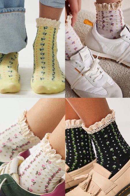 Socks, cute socks, galentines, ruffle socks, lace socks, gifts under $10