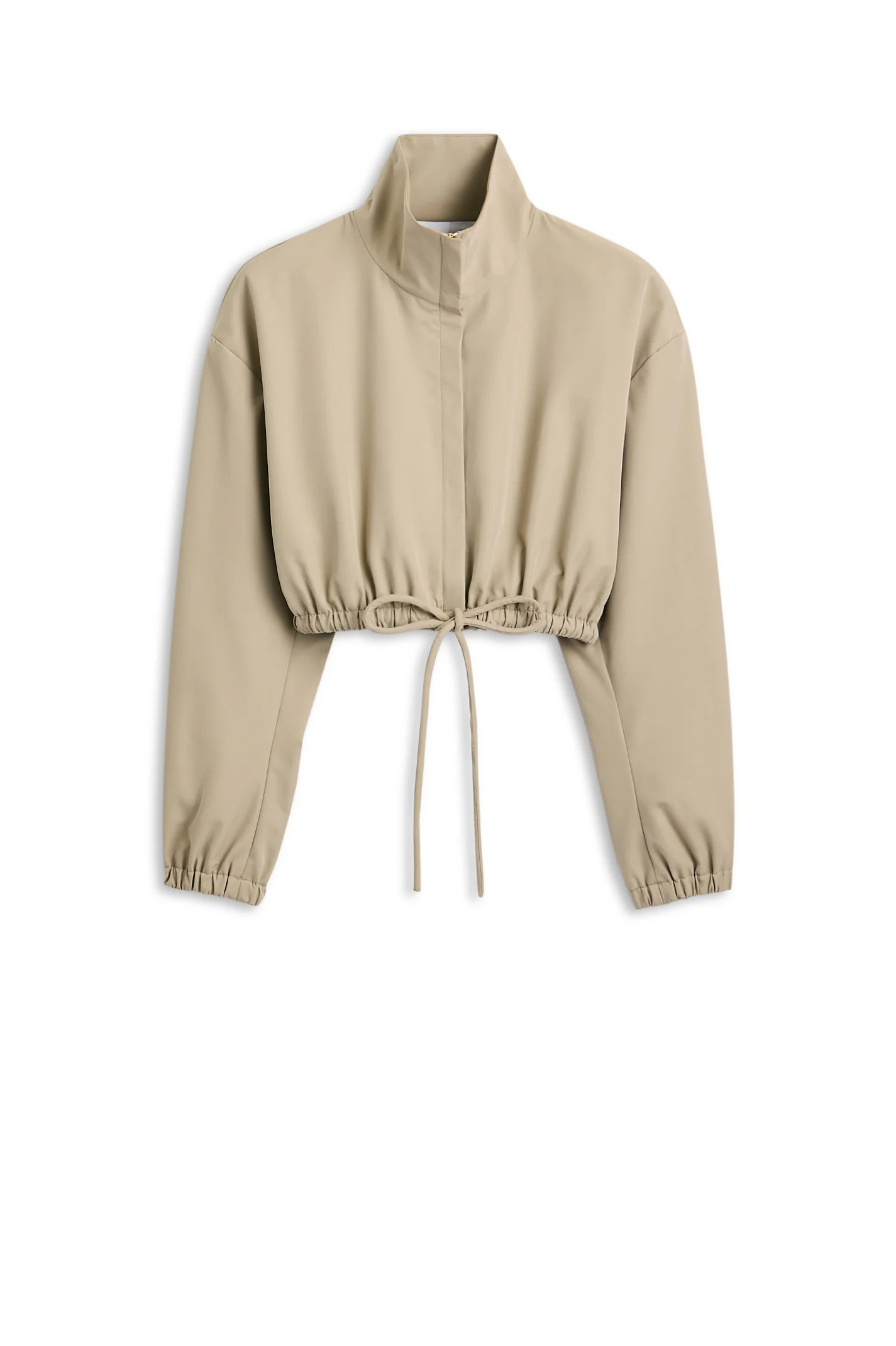 COTTON TWILL CROP FUNNEL JACKET - TRENCH - Scanlan Theodore | Scanlan Theodore