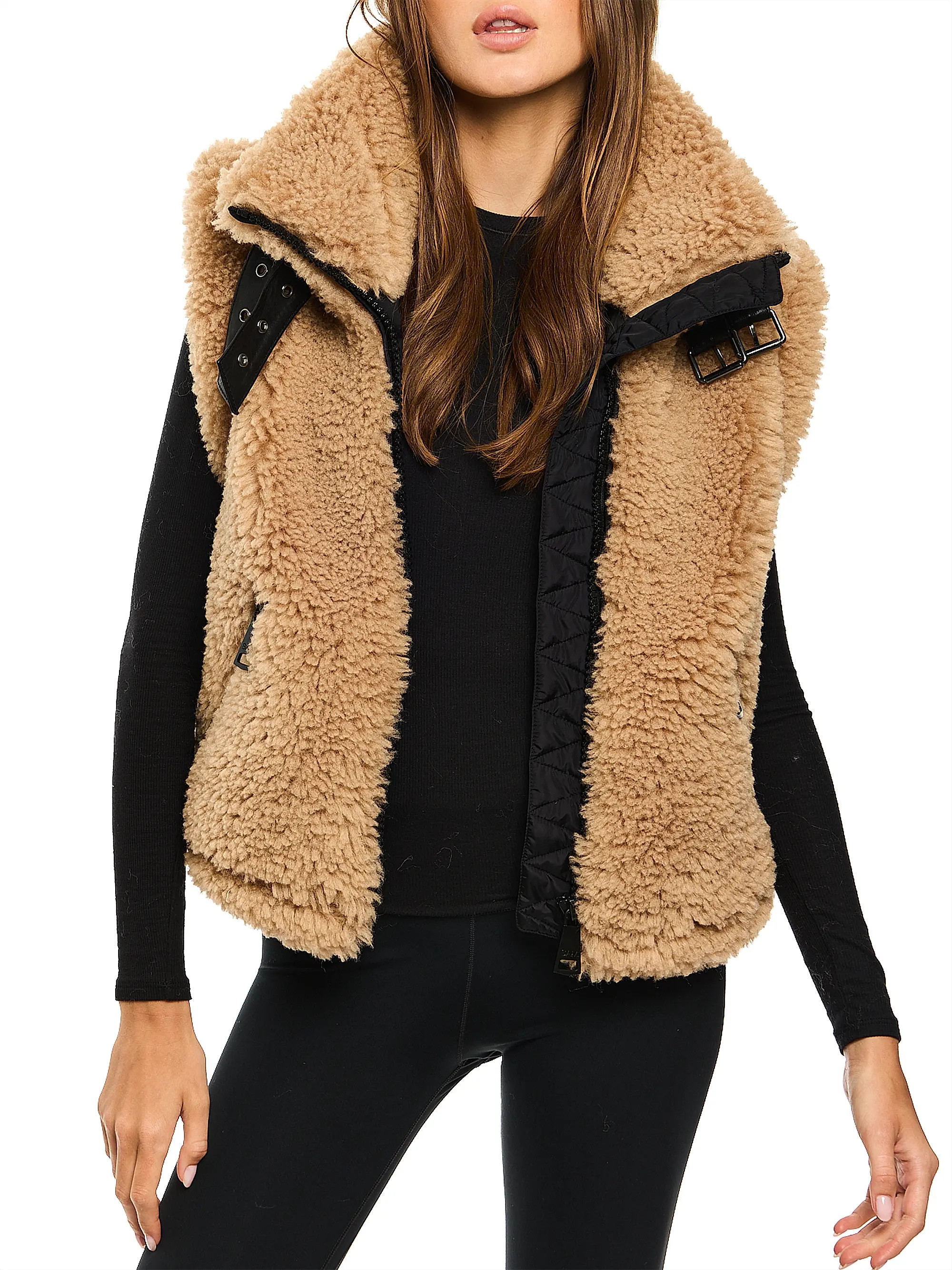 Sherpa Zip-Front Vest | Saks Fifth Avenue
